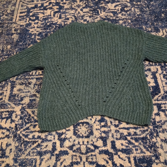 AMERICAN EAGLE Emerald Green Slouchy Crew Neck Sweater Size M - Picture 1 of 6